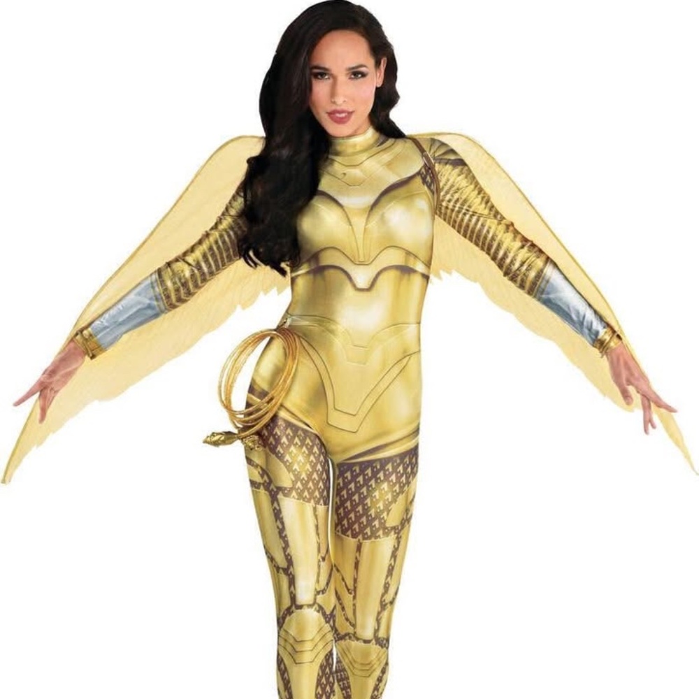 BRAND NEW women wonder woman golden halloween costume size S 2-4 & M 6-8